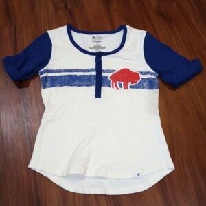 Buffalo Bills Fanatics NFL Proline Short Sleeve Shirt Womens M Distressed